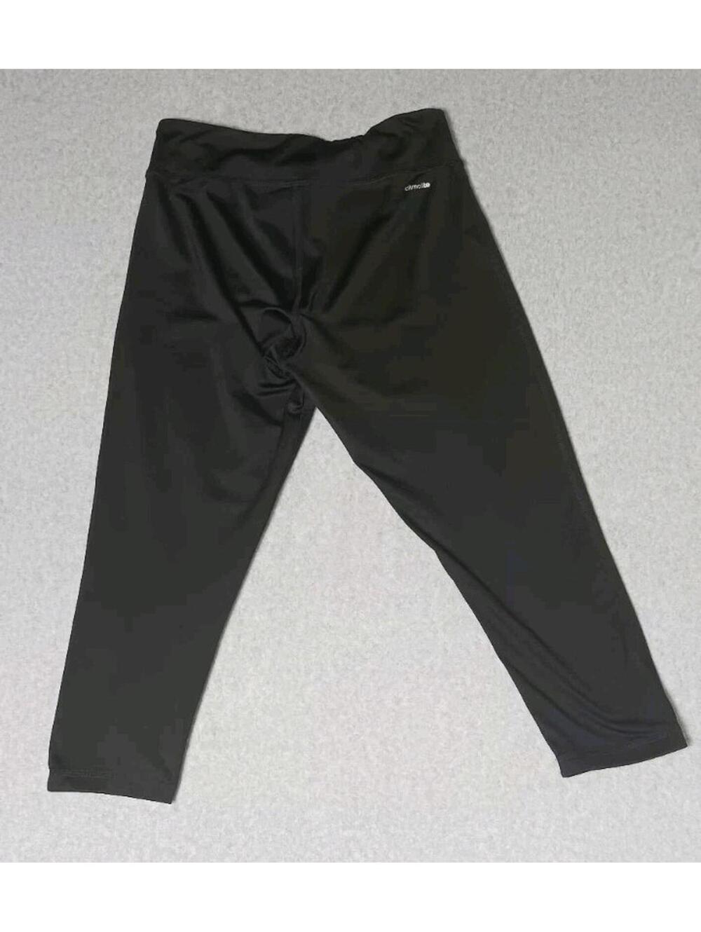 Adidas Capri Leggings Womens Size Small Black Running Jogging Athletic... - Picture 8 of 12